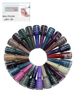 A set of 24 multi-colored nail polishes