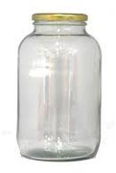 Large 2000ml Cylindrical Glass Storage Jar