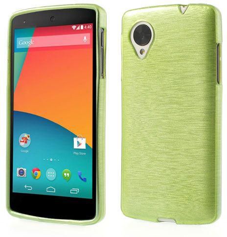 Brushed TPU Gel Case for LG Google Nexus 5 E980 D820 - Green