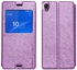 JazzCat S View Window Leather Cover for Sony Xperia Z3 violet