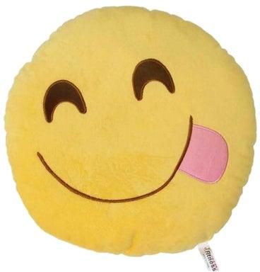 Smiley Emoticon Cushion Cotton Yellow/Brown/Pink