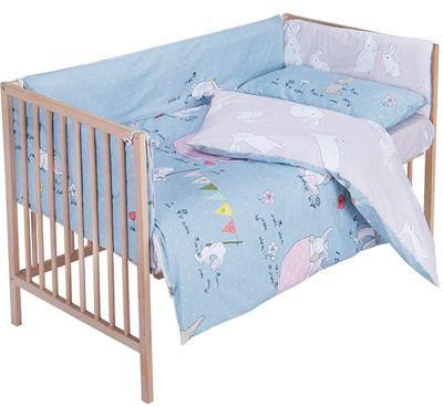 Chubby Cheeks Baby Full Bedding Set - Blue & Light Purple
