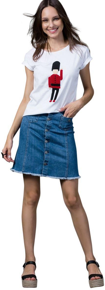 TrendyolMilla Blue Cotton Straight Skirt For Women