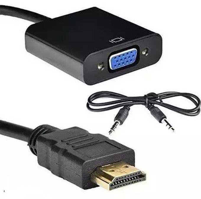 HDMI To VGA 15 Pin Adapter + Sound Cable