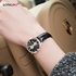 Generic 80086 Fashion Men Analog Quartz Date Calendar Watch Leather Strap Waterproof Business Couple Wristwatch For Men - White
