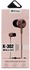 Margoun K-302 Wired Metal Earphone Headset with Mic and Volume Controller for Samsung, HTC, Huawei, LG, Xiaomi in Pink