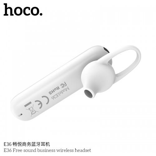 Hoco E36 Free Sound Business Mono Headset (Black -White)