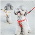 Generic Pet Dog Collar + Harness + Leash Three Sets, S, Harness Chest Size: 34-50cm, Collar Neck Size: 24-35cm, Pet Weight: 8kg Below(red)