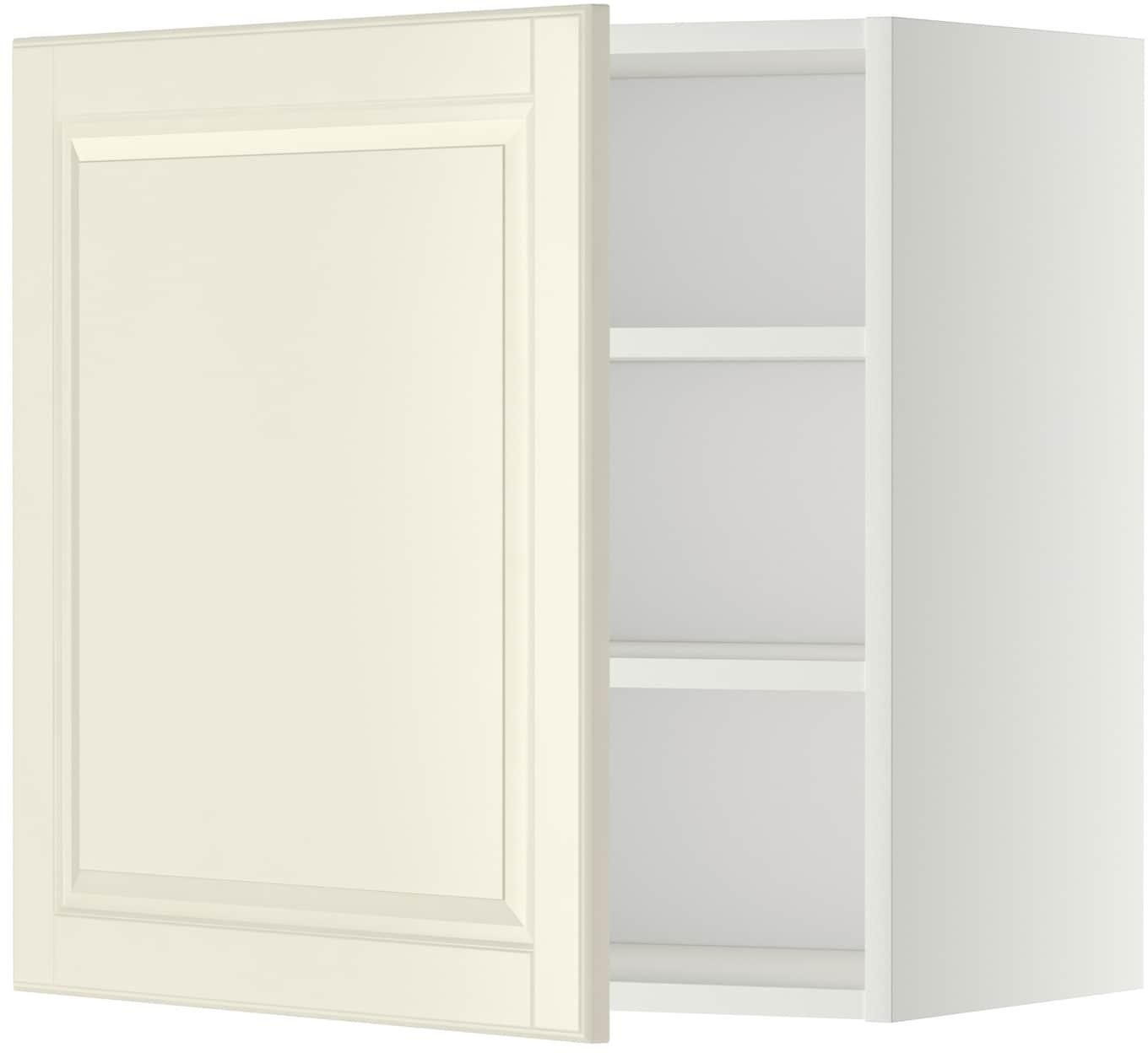 Wall cabinet with shelves, white/Bodbyn off-white