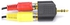 Nanotek 3.5mm Male Stereo Plug to 2-RCA Female Jack Adapter Converter- Black