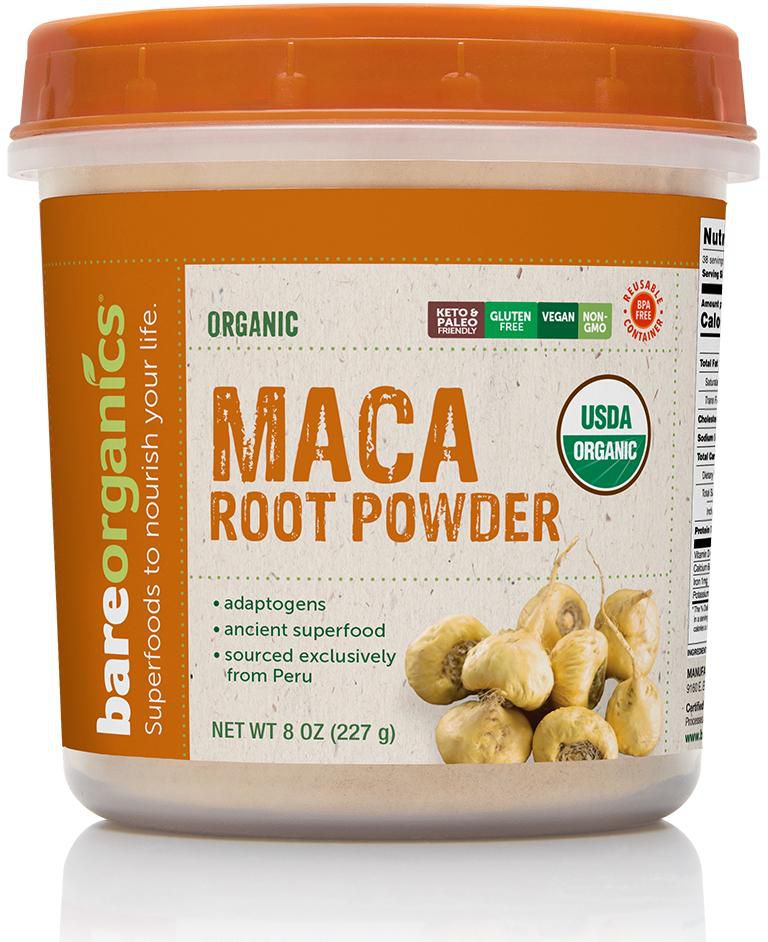 Bareorganics Maca Root Powder Raw Organic Oz G