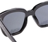 Sunshine Black Trendy Unisex Rivets Square Shape Sunglasses