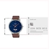 Men's Leather Strap Analog Wrist Watch MTP-B100L-2EVDF - 51 mm - Brown