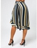 Stripe Print Ruffles Midi Wrap Skirt - L