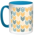 Motifs Printed Coffee Mug Blue/White/Grey