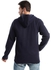 Andora Fleece Hooded Neck Zipped Sweatshirt - Navy