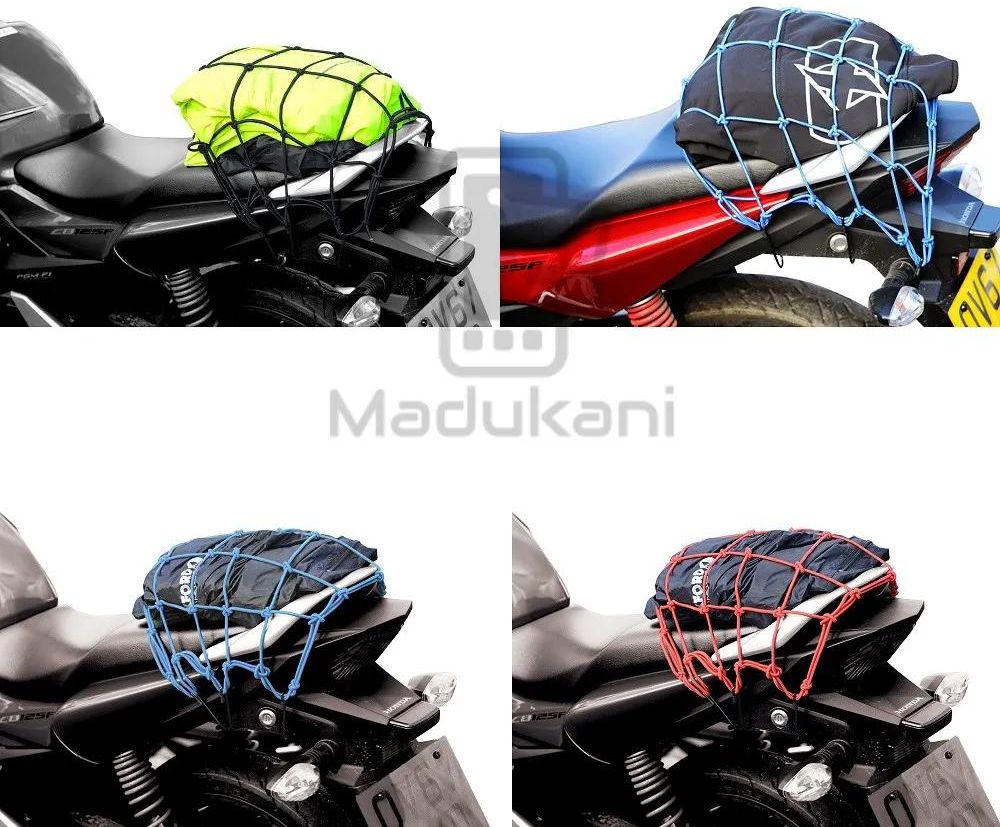 Elastic Bungee Cord Cargo Net with Metal Hooks for Bicycle, Motorcycle