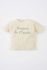 Defacto Baby Girl Crew Neck Slogan Printed T-Shirt