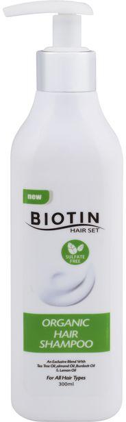 Biotin شامبو طبيعي للشعر ، 300مل من بيوتين