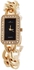 Xtreme Via Nova Women's Gold case and Rectangle Black Dial with Gold Chain Strap Watch
