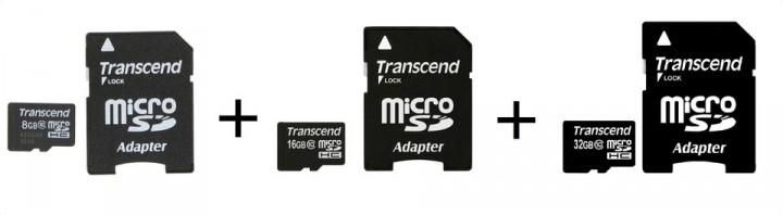 CL : Transcend TS8GUSDHC10 Micro SD Card 8GB + TS16GUSDHC10 Micro SD Card 16GB + TS32GUSDHC10 Micro