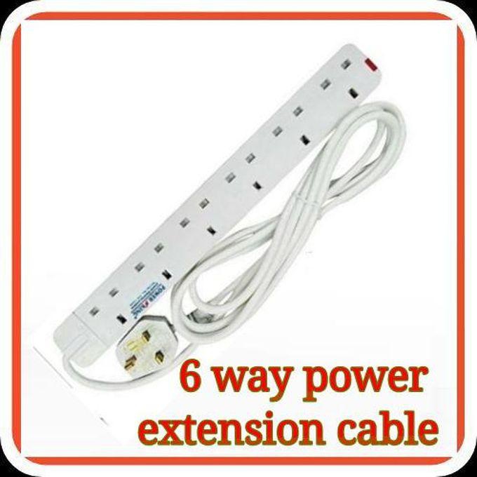 Power King 6 Way Quality Extension Socket With A 3M Cable