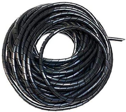 Cable Wire Tidy Wrap PC Home Cinema TV Management Organizing Banding 10m (12mm, Black)
