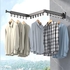 VIKITIM New Folding Clothes Hanger Wall Mount Cloth Drying Rack Retractable Home Laundry Clothesline For Balcony Bedroom Trifold