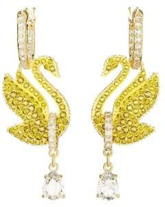 Swarovski Swan Iconic Drop Earrings 5647543 Yellow