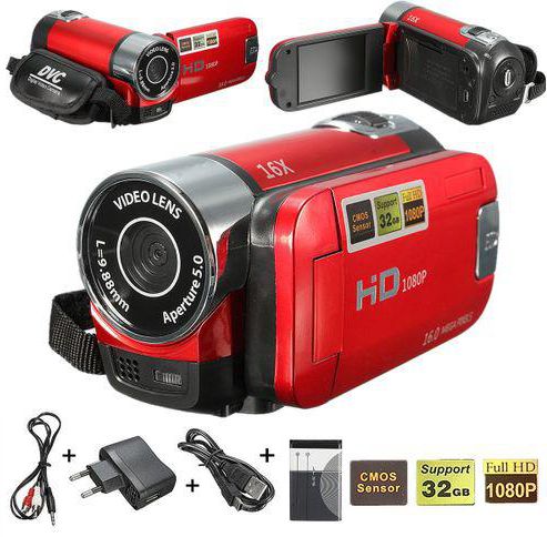 Generic 2.7" Digital Video Camcorder 1080P Camera Red