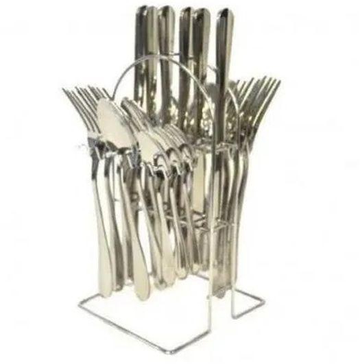 24 Pcs Stainless Spoon, Knife, Fork Cutlery Tableware Set
