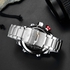 OHSEN AD1608 Outdoor 50M Waterproof Analog-digital Quartz Men's LED Sports Watch Date Display Silver and White