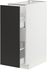 METOD / MAXIMERA Base cabinet/pull-out int fittings - white/Nickebo matt anthracite 30x60 cm