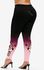 Plus Size Butterfly Flower Printed Ombre Skinny Leggings - 5x | Us 30-32