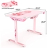 Eureka Ergonomic I1-S Pink Gaming Desk, 43.3" Small Home Office Pc Gaming Computer Desk, T-Shaped Writing Study Tables Popular Gift For Girlfriend Female E-Sports Lover