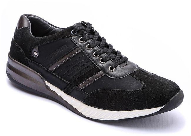Suede Casual Sneakers - Black