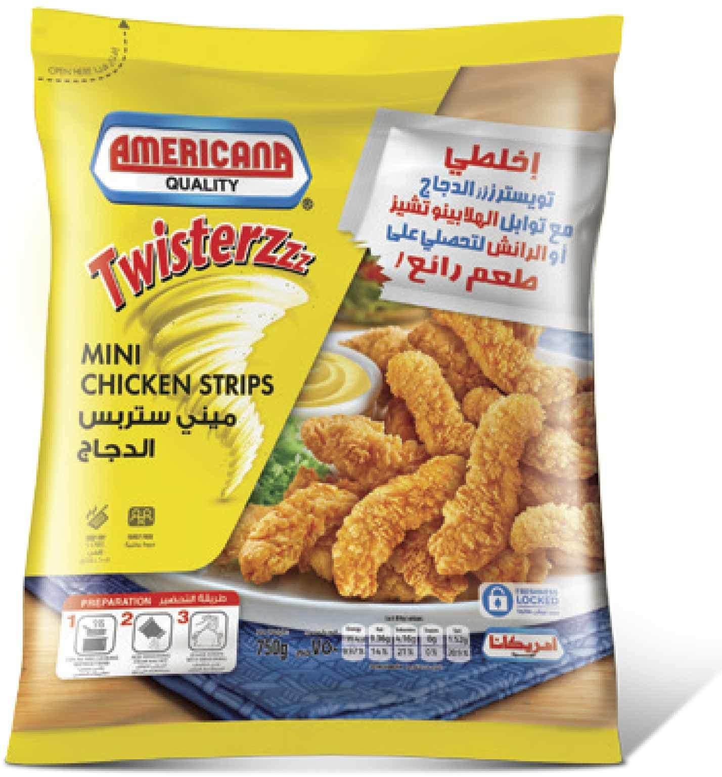 Americana mini chicken strips twisterzzz 750 g