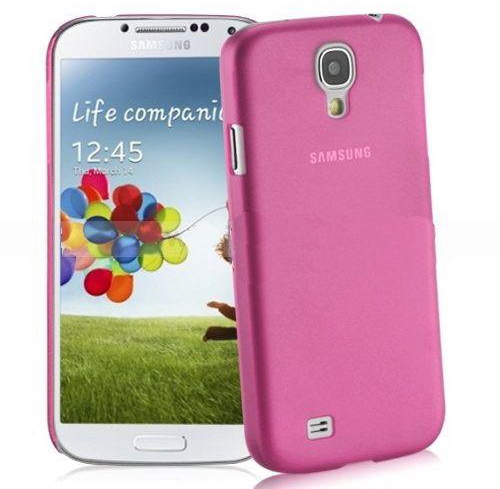 Ultra-Thin Transparent Frosted Hard Case for Samsung Galaxy S4-Pink