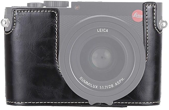 Black Color : Black AQcameracell fit for 1/4 inch Thread PU Leather Camera Half Case Base for Leica Q Typ 116 