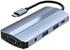 8 in 1 Type-C to HDMI+Vga+Pd+Sd+Tf+Auido+USB3.2+2.0 Expansion Dock for Macbook Apple Notebook
