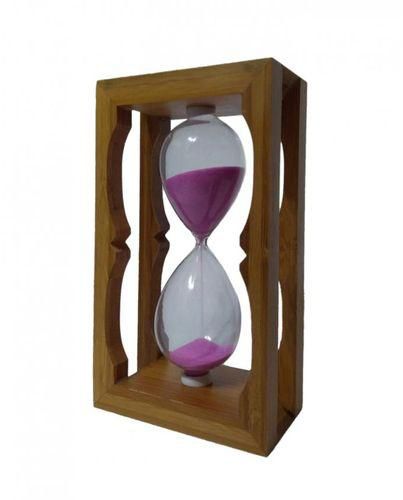 Generic 10 Minutes Colored Sand Clock Hourglass With Rectangular Wooden Frame