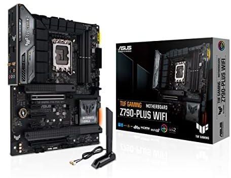 ASUS TUF GAMING Z790-PLUS WIFI Motherboard Intel Z790 LGA 1700 ATX (PCIe 5.0, four M.2, 16+1 DrMOS, DDR5, 2.5Gb Ethernet, Wi-Fi 6E, USB 3.2 Gen 2x2 Type-C, Thunderbolt (USB4), A ura Sync, AEMP II)