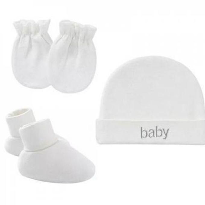 Newborn Baby Beanie Cap + Glove Mittens + Socks Set