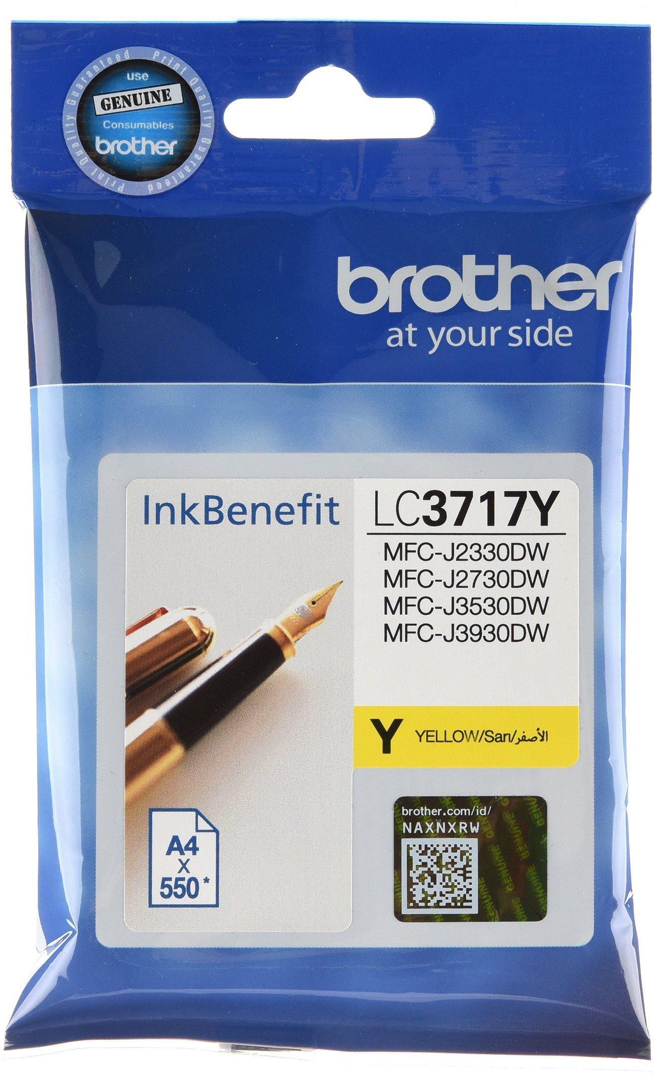 BROTHER Yellow Ink Cartridge For Brother Printer, yield is 550 Pages