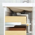 TÄNNFORSEN / RUTSJÖN Wash-stnd w drawers/wash-basin/tap - light grey/white marble effect 102x49x76 cm