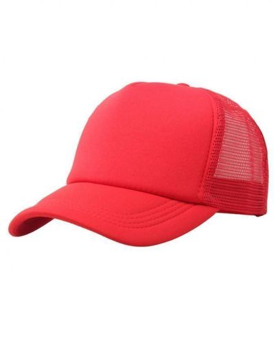 Fashion Classic Plain Face Cap - Red