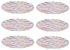 برايت ديزاينز مجموعة أطباق دائرية 22 سم واييف متعدد الألوان - 6 قطع