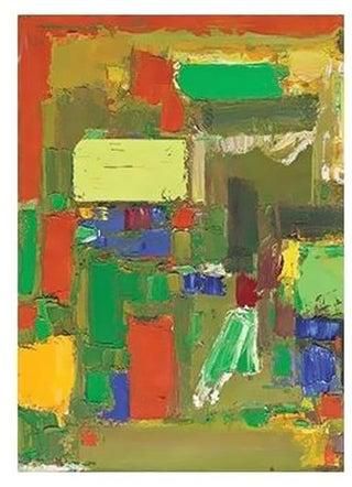 Decorative Wall Poster Green/Red/Yellow 45x31centimeter
