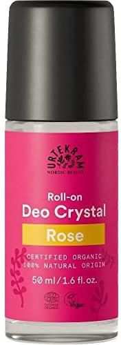 URTEKRAM Organic Deodorant Roll On With Rose Fragrance For Women, 50 ml