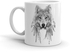 Wolf Feather Mug - White